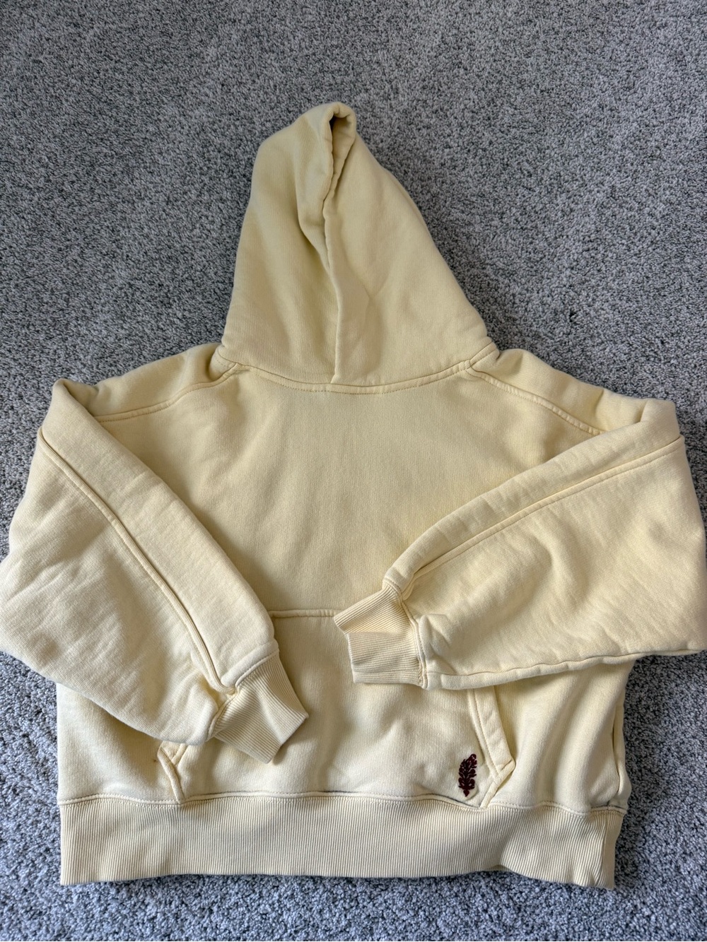 Free People FP Movement yellow hoodie sweatshirt XS oversized